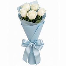 Букет 5 Белых роз Проуд в Сосновское