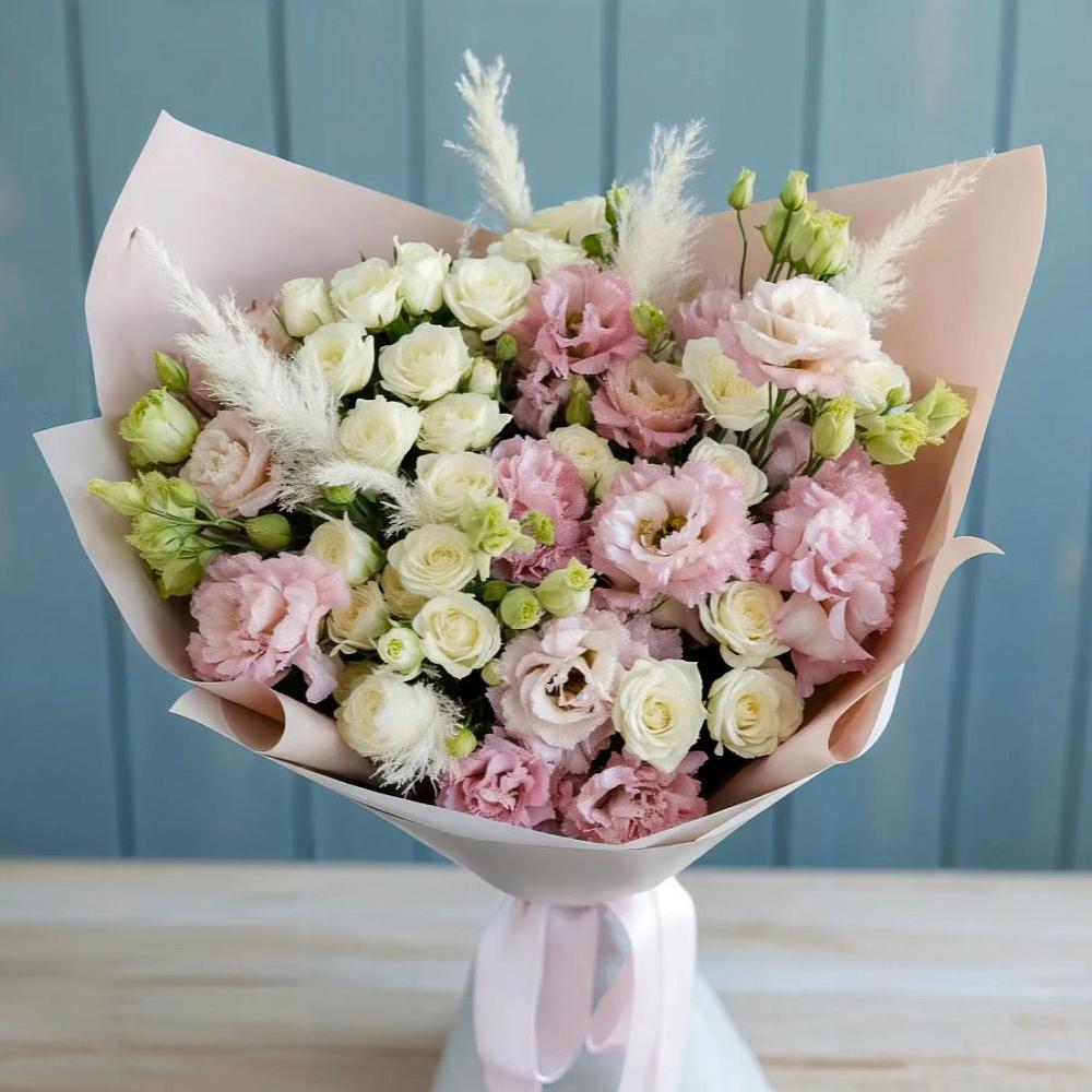 Букет цветов из: Альстромерии и Розы в Сосновское