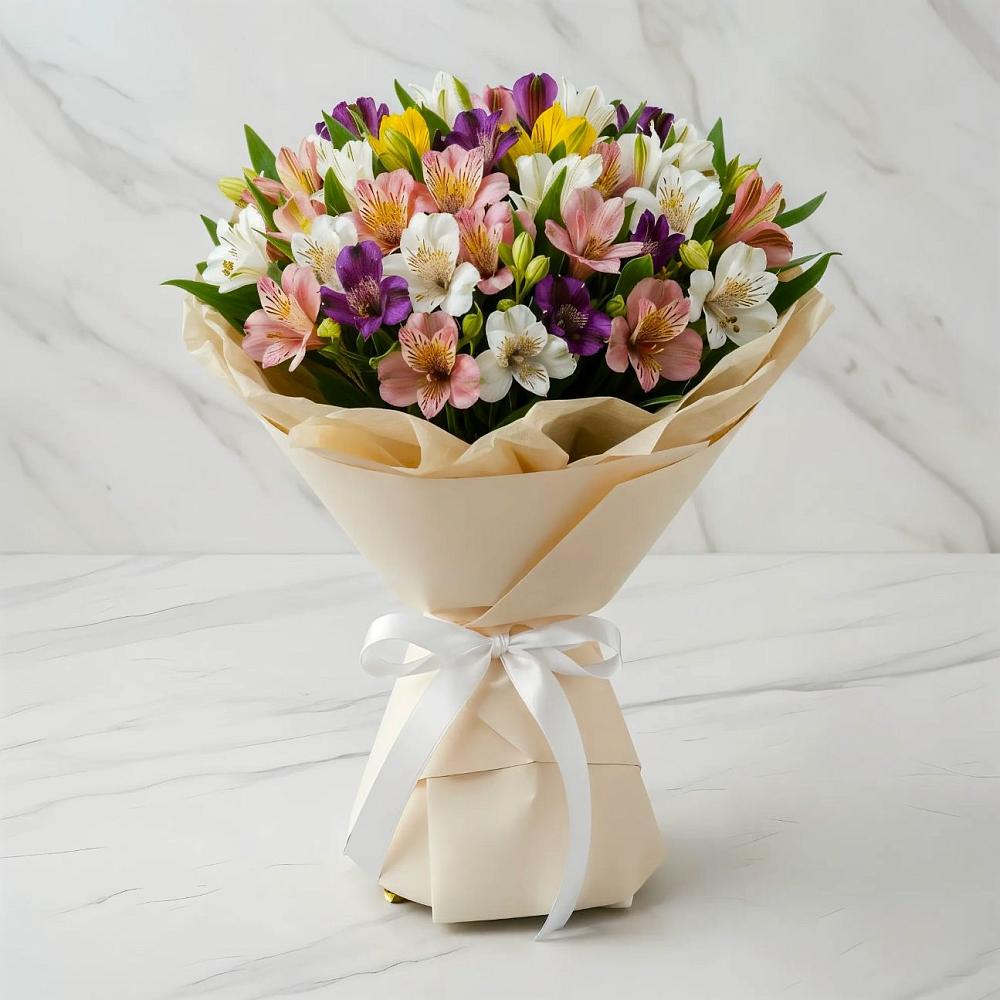 Букет цветов из: Альстромерии в Сосновское