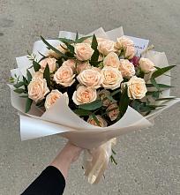 Букет Кремовые розы Латте в Сосновское