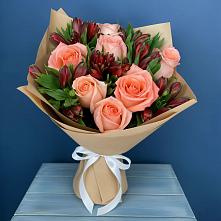 Букет цветов из:  Розы и Альстромерии #REPLACE_PRED# Сосновское