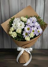 Букет цветов из:  Хризантемы и Розы в Сосновское