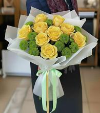 Букет цветов из:  Хризантемы и Розы в Сосновское