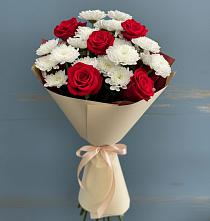 Букет цветов из:  Розы и Хризантемы в Сосновское