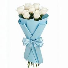 Букет 7 белых роз Проуд в Сосновское