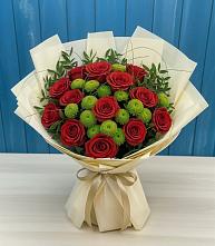 Букет цветов из:  Розы и Хризантемы в Сосновское