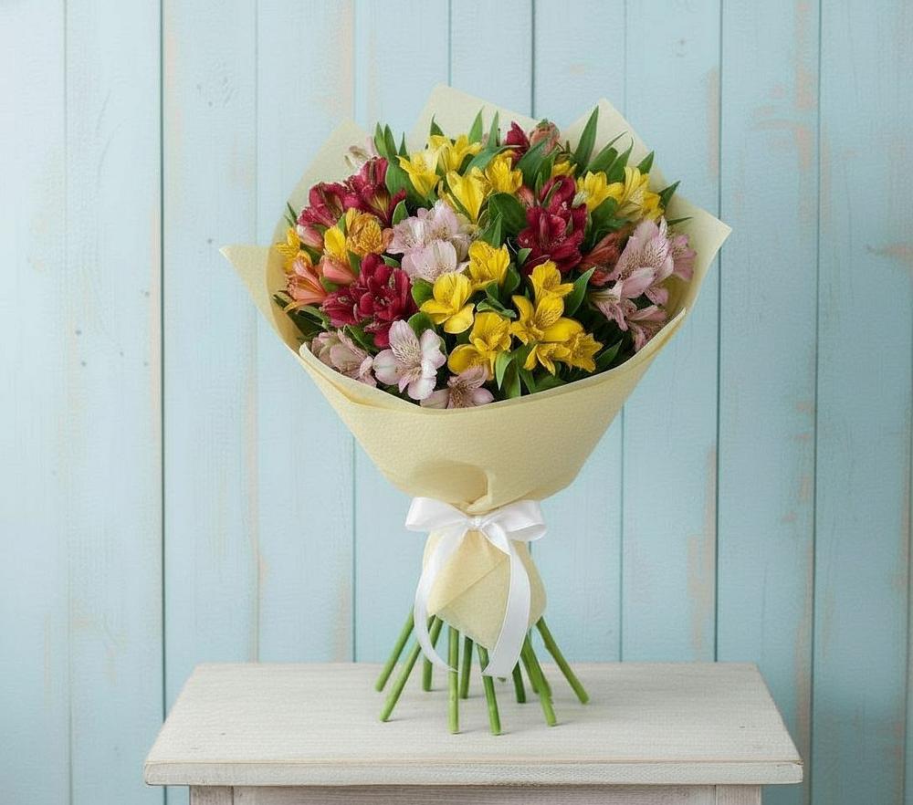 Букет цветов из: Альстромерии в Сосновское