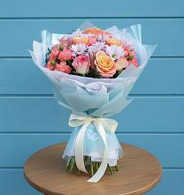 Букет цветов из:  Хризантемы и Розы #REPLACE_PRED# Сосновское