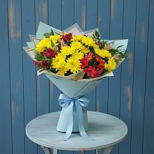 Букет цветов из:  Альстромерии и Хризантемы в Сосновское